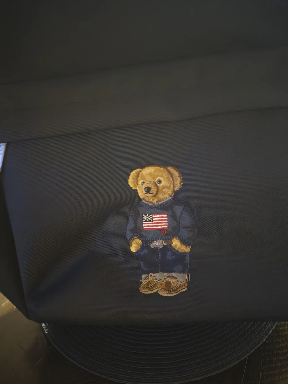 Polo by Ralph Lauren Navy Backpack with Bear Embroidery